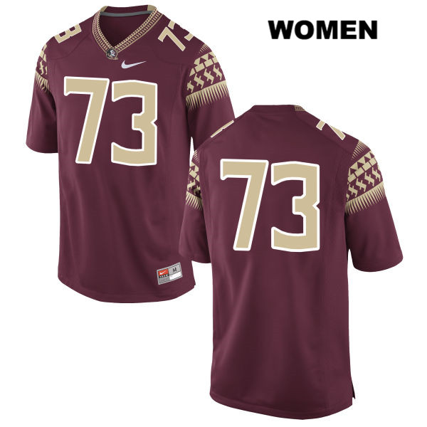 Women's NCAA Nike Florida State Seminoles #73 Jauan Williams College No Name Red Stitched Authentic Football Jersey BZH5269YU